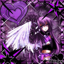 goth angel anime girl